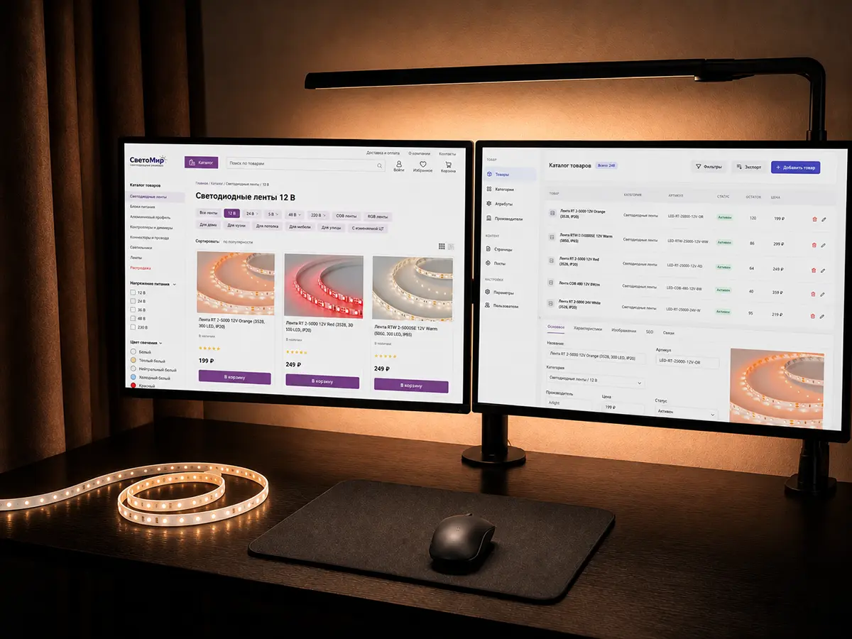 Обложка проекта интернет-магазина LED оборудования