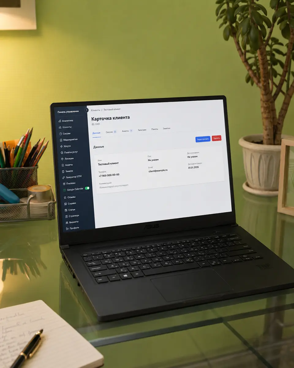 CRM для психолога: расписание, клиенты, заявки и напоминания
